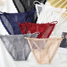 Women's See Through Lace Panties Lightweight Seamless Underwear for Daily Wear