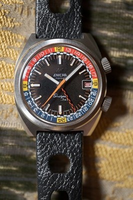 Enicar Sherpa Jet GMT - Ref. 166-35-05 - RARE ''MK 3'' - NOS - SERVICED