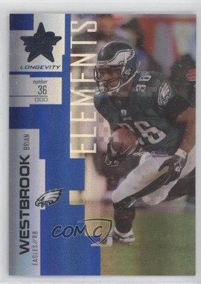 2007 Leaf Rookies & Stars Longevity Elements Sapphire 24/99 Brian Westbrook 0b5