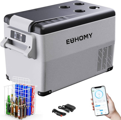 EUHOMY 30,6L Kompressor Kühlbox 12V/24V DC - Kühl-Gefrier-Kombi (-20 ~20 )