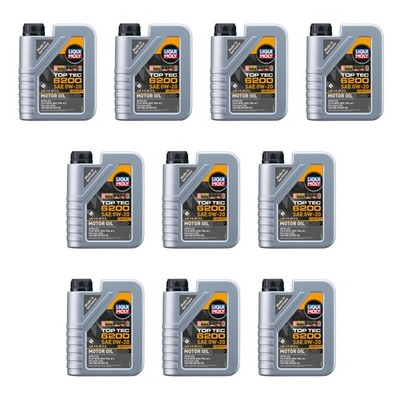 Liqui Moly 10L Engine Motor Oil - Top Tec 6200 0W-20 (10x1L)