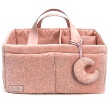 Boucl  Diaper Caddy Organizer with Matching Pouch  Moon Pendant  Teddy Port...