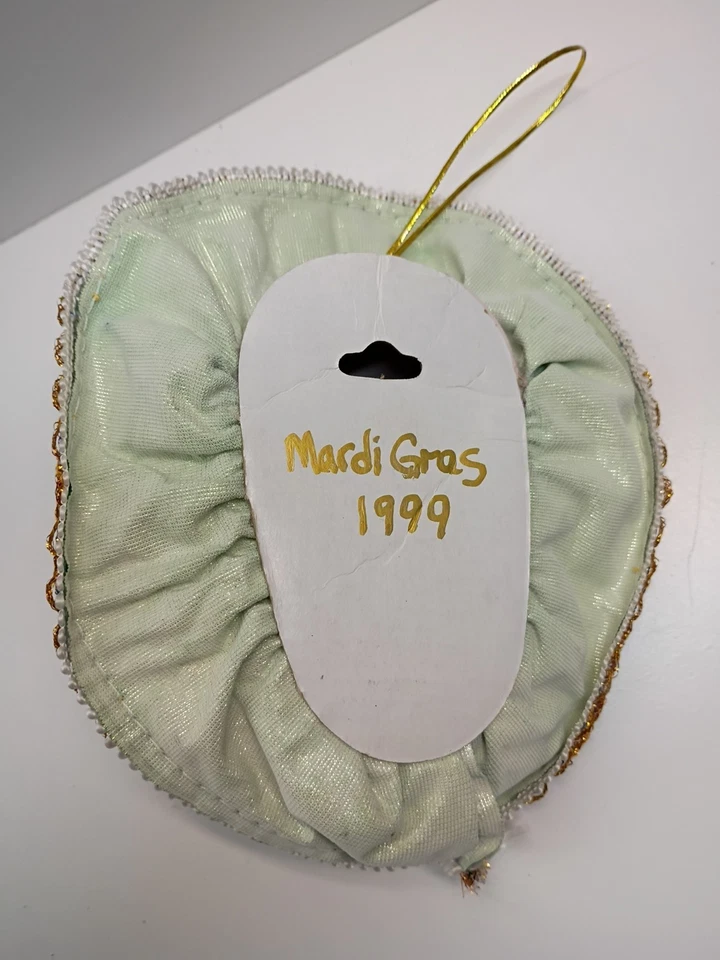 Porcelain Mardi Gras Jester Porcelain Mask/Wall Hanging  App 6"x5" VTG - Image 3 of 3