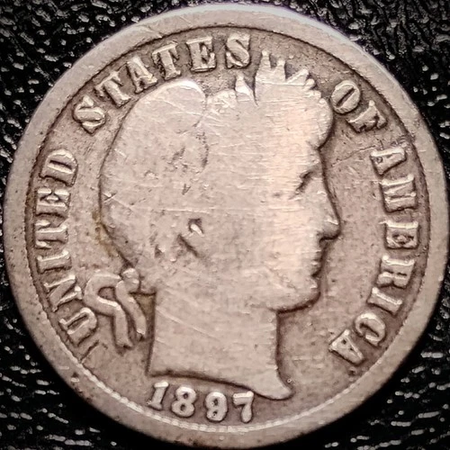 1897 S Barber Dime - Good - 90% Silver 10C