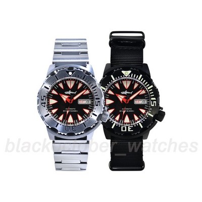 Heimdallr Ocean Monster NH36A Day Date Automatic 200M Diver Watch C3 316L Sharky