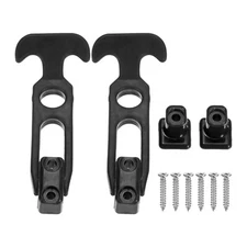2-Pack T-Handle Rubber Flexible Draw Latches,4.3" Latches for Toolbox, Black