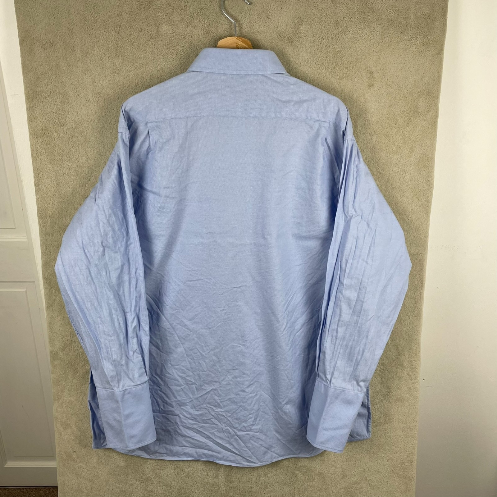 Men's Tommy Hilfiger Ithaca Cuff Link Long Sleeve Shirt Size XL Extra Large Blue thumbnail 7