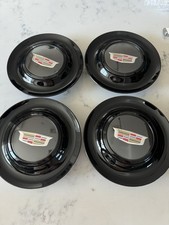 Set Of 4 Cadillac Floating Black Center Caps Wheel Hub Caps Spin 7.2 Inch 182mm Set Of 4 Cadillac Floating Black Center Caps Wheel Hub Caps Spin 7.2 Inch 182mm