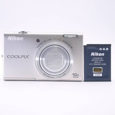  Excellent  Nikon COOLPIX S6200 Digital Camera Silver 16.0MP 10x Optical Zoom