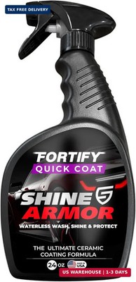 SHINE ARMOR Fortify Quick Coat - 24oz Ceramic Waterless Detailer Spray | 3-in-1