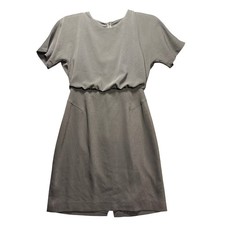 Banana Republic Sheath Dress Women 4 Black Short Sleeve Draped 480440-01