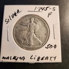 (1) 1945-S Liberty Walking Half Dollar Fine Condition