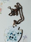 Vtg Painted Enamel Over Copper Big Modernist Arrowhead Pendant Necklace 1960s — photo 4