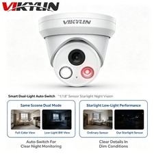 Vikylin 8mp POE Camera Smart Dual Light 1/1.8 Sensor 4k ip camera Onvif Outdoor
