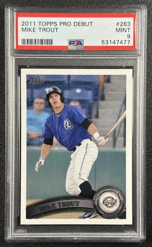MIKE TROUT PSA 9 2011 TOPPS PRO DEBUT BASEBALL #263 ROOKIE PROSPECT RC 477