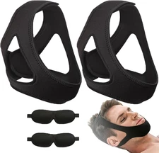 Airflow Jaw Strap for Sleep Apnea, 2Pcs Air Flow Jaw Strap, Reusable, Effective,