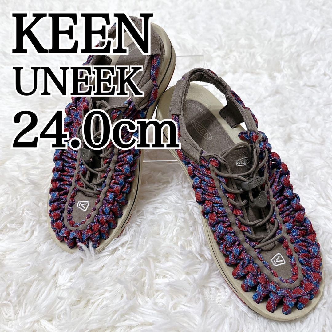 Sandali piatti KEEN Uneek donna 7 US 24 cm rosso cremisi usati