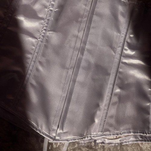 Vintage Custom White Satin Corset - Picture 3 of 5