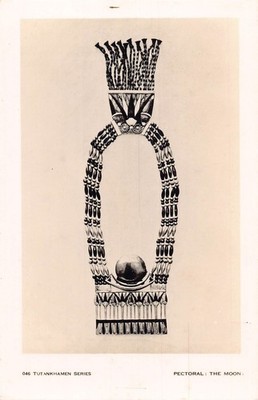 B461 Egyptian Artefact Tutankhamen Series Pectoral Moon vintage postcard