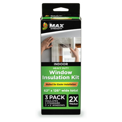 Duck Brand Max Strength Heavy Duty Window Kit: 62 in. x 126 in. (Clear) *3-pack