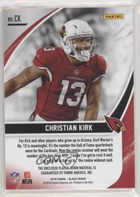 2018 Panini Black Friday Rookie Materials Escher Squares /25 Christian Kirk RC - Image 2 of 2