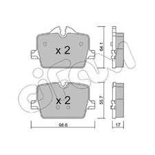 Satz Bremsbeläge Bremsklötze hinten für BMW Z4 G29 | 24092494