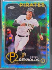 2024 Topps Chrome Logofractor #146 Bryan Reynolds Aqua Refractors #/199