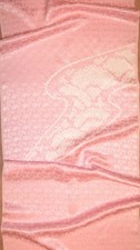 63” UNUSED VINTAGE JAPANESE KIMONO SILK DELICATE ETERNAL WAVES SHIBORI