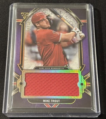 2024 Topps Triple Threads Mike Trout Single Jumbo Relic Amethyst #d 04/36 SP