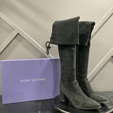 Stuart Weitzman Thighland Black Suede Over th...