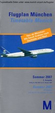 Flugplan M&uuml;nchen Airport 2007 Munich Timetable Vers. 2