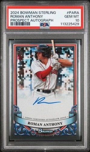 2024 Bowman Sterling - Prospect Autographs Roman Anthony #PA-RA (AU, RC) PSA 10