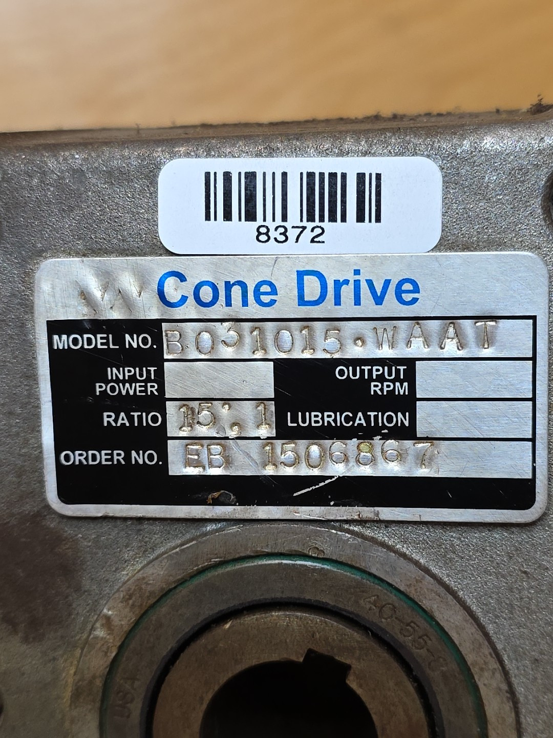 Cone Drive B031051.WAAT Ratio 15:1 WE*SHIP*TODAY*