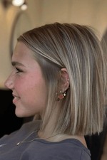 Light Brown and Creamy Blonde Highlight Bob Wigs 100 Human Hair Lace Front Wigs