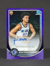 Noah Penda 2025-26 Bowman Chrome NBA RC True Purple /250 AUTO Magic Rookie