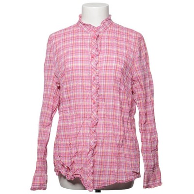 Peter Hahn, Bluse, Größe: 44, Pink/Mehrfarbig, Baumwolle/Polyester, Karo #rwD