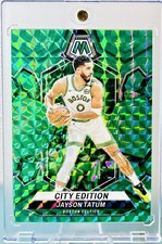 Jayson Tatum RARE GREEN CHECKERED HOLO REFRACTOR INVESTMENT CARD CELTICS MVP