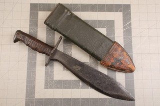 US WWI Plumb Philadelphia Model 1917 M1917 C.T. Bolo Knife 1918 Dated w/ Sheath