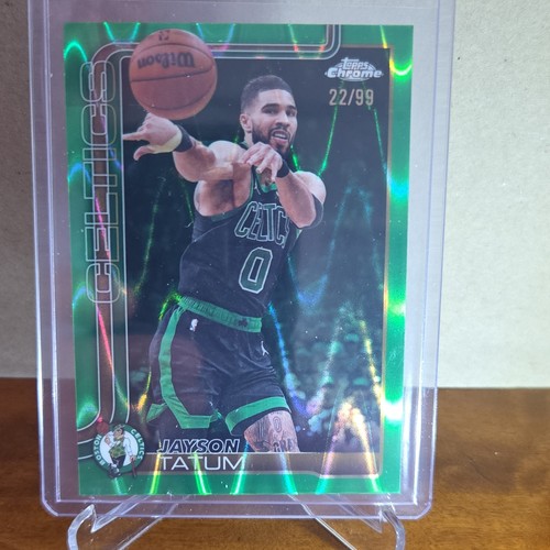 Topps Jayson Tatum Celtics 2024-25 Topps Chrome No. 8 Green 22/99