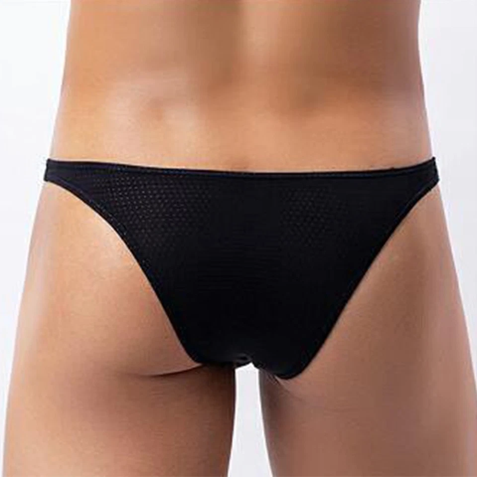 Uomo Sexy Sottile Vita Bassa Perizoma Slip Intimo Mutandine Mutande T-Back - Immagine 3 di 4