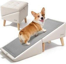 Dog Stairs for Small Dogs 16" H Upgraded Non-Slip Dog Ramp for Couch Foldable