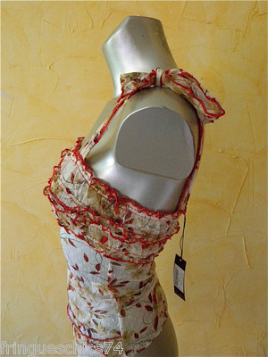 Débardeur Femme à Nouer MC PLANET Taille 46 - Rouge, En Polyamide, Neuf Avec étiquettes (haut De Gamme)
