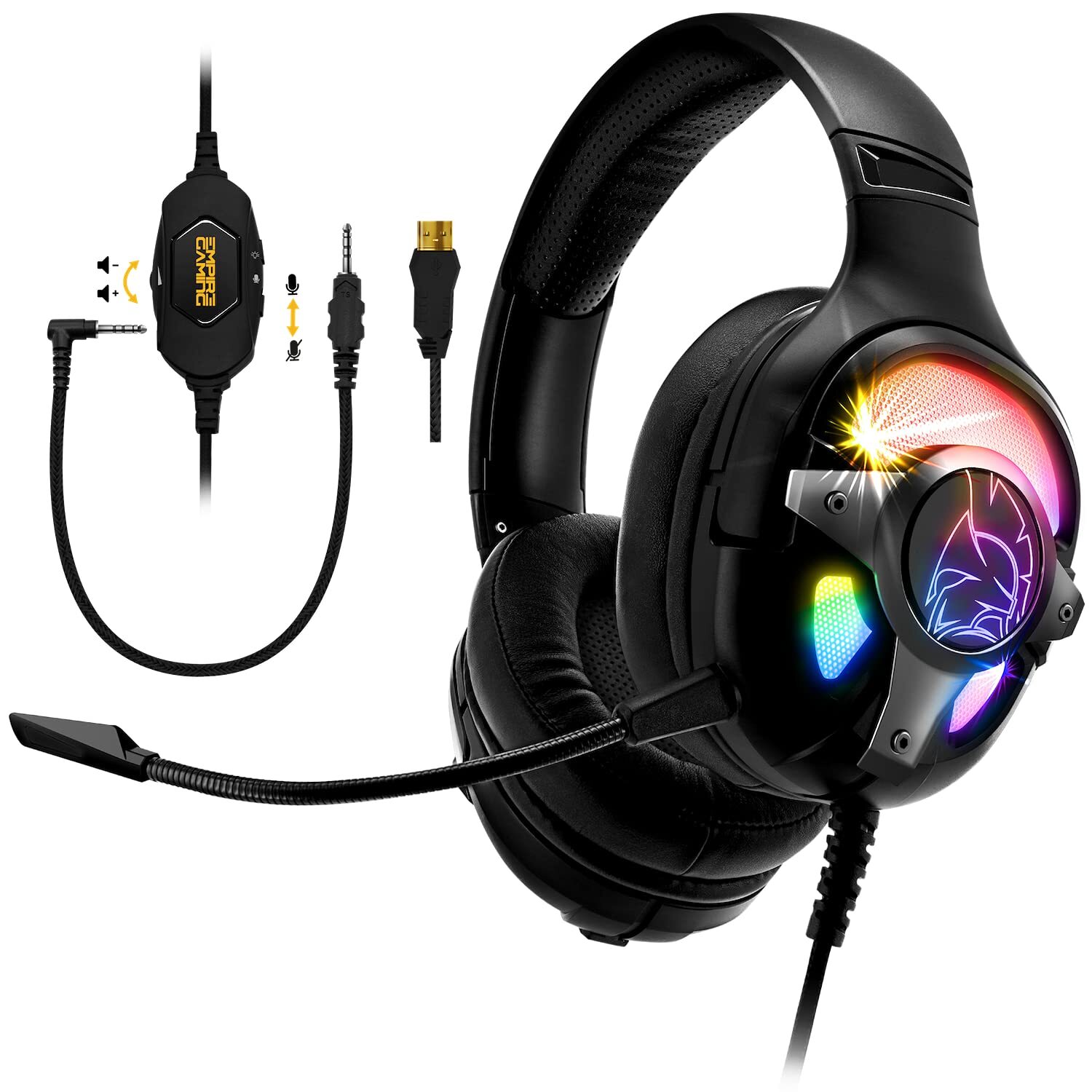 EMPIRE GAMING - WarCry G-W10 Cuffie Gamer RGB - Audio Surround 7.1 Virtuale S...