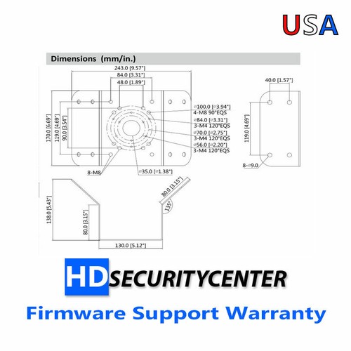 Dahua Technology PFA151 Corner Mount Bracket - Picture 2 of 4