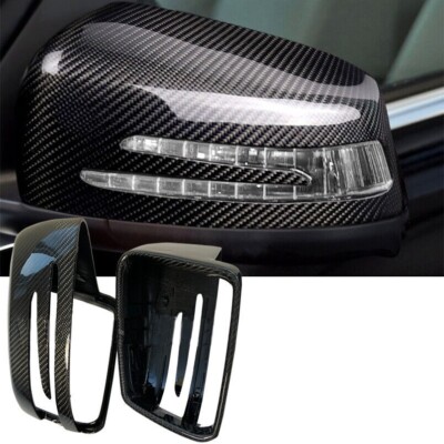 Real Carbon Fiber Side Mirror Cover Replacement Cap Fits 14-20 X156 GLA45 GLA250