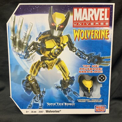 Wolverine Super Tech Mega Blocks Marvel Universe 2009 Sealed