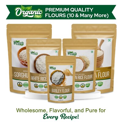 Organic Premium Gluten-Free & Whole Grain Flours   Besan, Brown Rice & More...