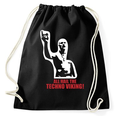 All Hail The Techno Viking Turnbeutel Fuckparade Loveparade Hardtek Tek Schranz