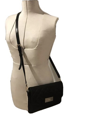 Nuevo DKNY Cordero Napa Acolchado Negro Cuero Bandolera Bolso de Mano  Cartera/ | eBay