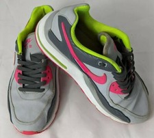 Nike Air Max Shoes Size 4Y Lace Up Grey Pink Volt Sneakers 443369-063
